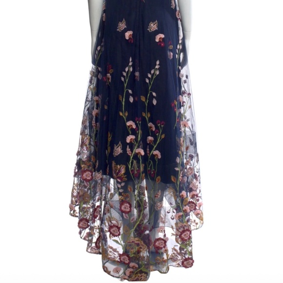 Marchesa Notte Embroidered Floral  Long Dress/Gown - Picture 4 of 5